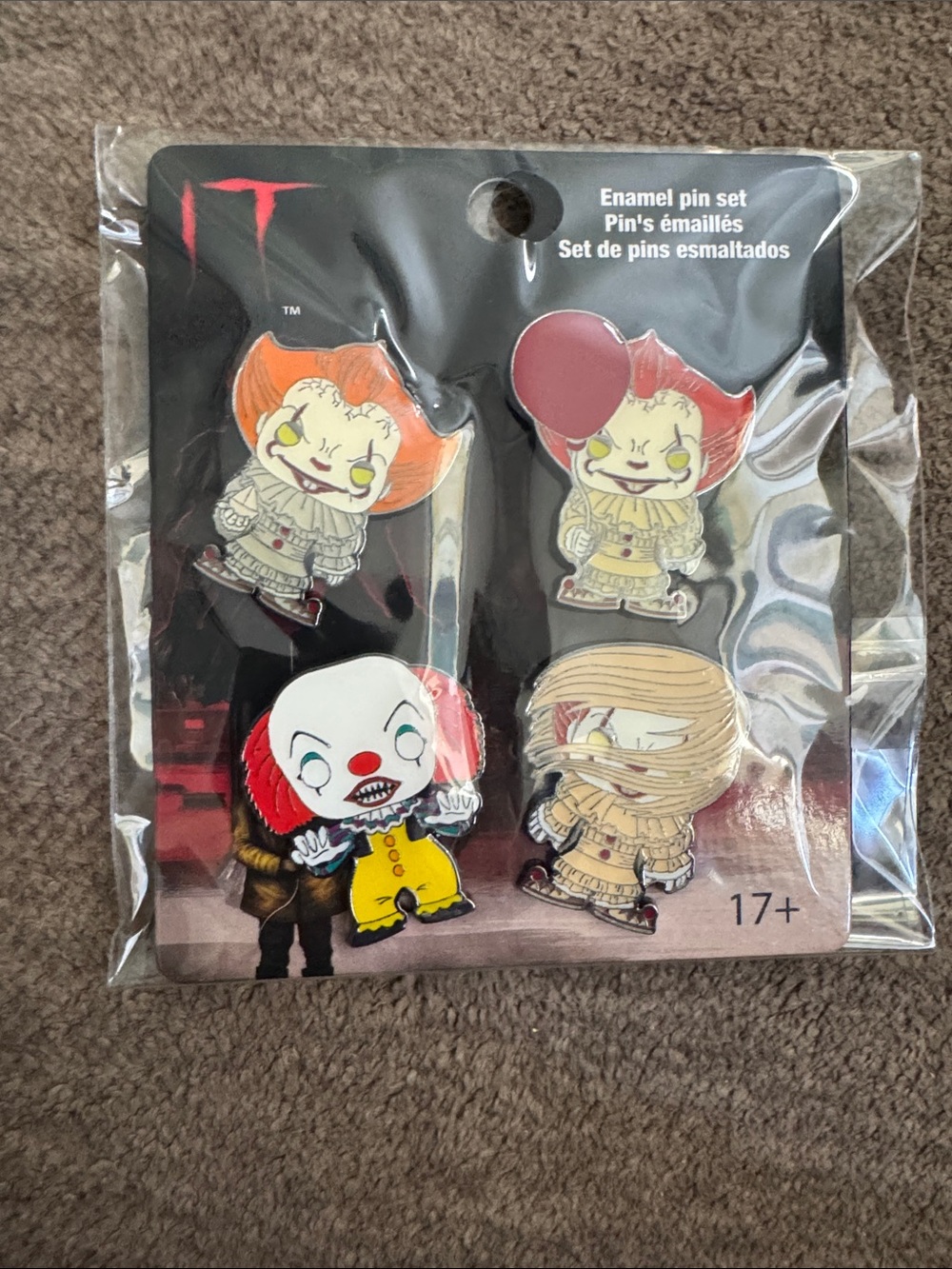 IT Enamel Pin Set - Multi-Color Horror Character Pins